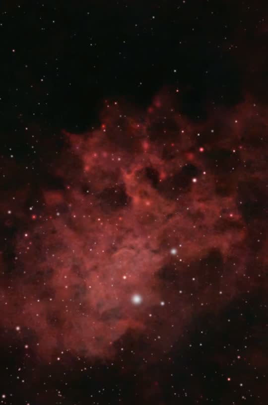Flaming Star Nebula: 3D flyby
