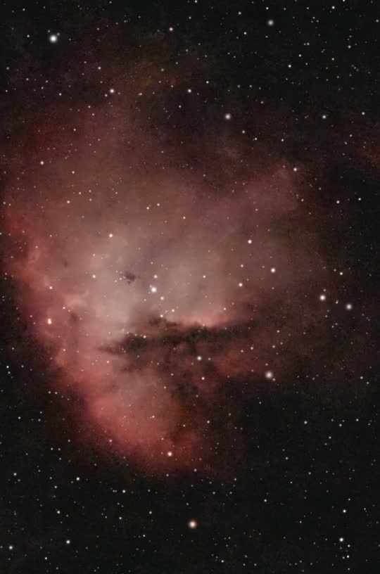 Pacman Nebula: 3D flyby